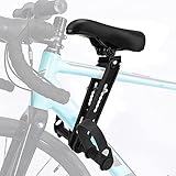 LQKYWNA Fahrradsitz vorne montiert, Verstellbarer Abnehmbarer Leichter Kindersitz aus Aluminiumlegierung mit Pedalen und Griff für Mountainbike/R