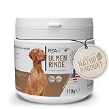 REAVET Amerikanische Ulmenrinde Pulver für Hunde & Katzen 120g – Naturrein in Premiumqualität – unterstützt Darmflora & Magen-Darm-Trakt I Slippery Elm Bark I R