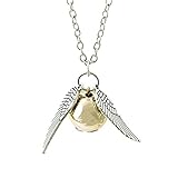 Legitta Euidditch Fliegend Snitch Gold kette mit Goldener Schnatz Anhänger Fanartikel Silber Halskette Geschenk Schmuck für F