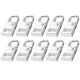 RosewineC 10 Stück Reissverschluss Reparatur,Reißverschluss Pull Tabs Ersatz Fixer Zip Puller Metall Reißverschluss Reparatur Ersatzteile Reißverschluss Schieber für Stoff Koffer Rucksack