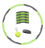 AstarFavor Fitness Hoop Reifen,Hoop Reifen für Fitness zur Gewichtsreduktion Abnehmbare Fitness Hoop Reifen Tragbar Fitness Hoop Reifen,Kann Massieren,für Fitness,Training,Bauchmuskelkonturen. (Grün)