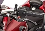 PROTECH Bremshebel rot/schwarz kompatibel mit YAMAHA YZF-R6 2003-2004 RJ05/09 verstellbar I klappb