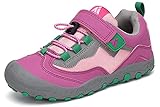 Mishansha Mädchen Trekkingschuhe rutschfest Kinder Wanderschuhe Jungen Weich Sohle Fitnessschuhe Pink 29