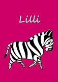 personalisiertes Malbuch / Notizbuch / Tagebuch - Lilli: Zebra - A4 - blank