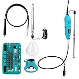 Multifunktionales Werkzeug 130W Mehrzweckschleifer Mini-Bohrmaschine mit Variabler Drehzahl Elektrischer Schleifer Multifunktionales DIY-Set mit 288-teiligem Zubehör für Drehwerkzeuge(EU)