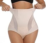 SURE YOU LIKE Damen Shapewear Hohe Taille Body Shape Figurformende Miederhose Taillenslip Slip sexy Unterwäsche Beige 46-50 ( Hesteller Größe : 3XL )