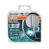 Osram XENARC COOL BLUE INTENSE D2S, +150% mehr Helligkeit, bis zu 6.200K, Xenon-Scheinwerferlampe, LED Look, Duo Box (2 Lampen)