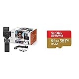 Sony RX0 II Creator Kit | Robuste, Ultra-kompakte Kamera mit Aufnahmegriff VCT-SGR1 (1.0-Typ-Sensor, 24mm F4,0 Zeiss-Objektiv) & SanDisk Extreme microSDXC 64GB + SD Adap