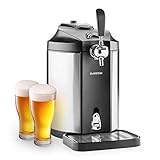 Klarstein Skal - universelle Bierzapfanlage, Zapfanlage mit integriertem Bierkühler, Kühlung auf 2-12 °C, Bierzapfanlage 5 liter mit Kühlung. thermoelektrisches Kühlsystem, 38 dB, grausilb
