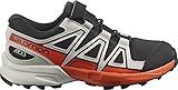 Salomon Speedcross Climasalomon™ Waterproof (wasserdicht) Kids Kinder Trailrunning-Schuhe, Schwarz (Black/Lunar Rock/Cherry Tomato), 27 EU