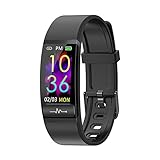 XRCK Fitness Tracker Smart Bracelet Information Reminder Wasserdichtes Armband Mehrere Sportmodi Geeignet für Männer und Frauen im Freien (Color : A)