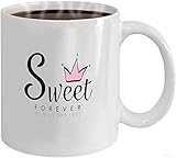 Eletina candy Cup Customized-Add Photo Gifts Daughter Mugs(320ML)-11OZ Tea White Slogan Graphics for T Shirt Sweet Lettering with Pink Crown Typography for T Shirt Print Vector Novelty C