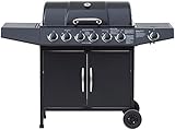 El Fuego Gasgrill, Dayton 6 Plus 1, schwarz, 54 x 133 x 97 cm, AY4601