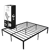 Metallbett 160x200 x 36 cm - Bettgestell aus Metall 160x200 cm Dreamzie - Bett für Matratze Doppel - Robust, Leichte Montage, Umfangreicher Stauraum - Schwarzer L