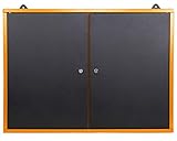 METALLMOBELL MB002 Metallwandschrank 80 x 60 x 20 cm, professionelle Organisation für Werkstatt und Außenbereich, 2 Schränke mit Schloss und Schlüssel, Regal und Panel (orange/schwarz)