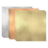 300 Blätter Blattgold Imitation 16x16cm Goldblätter Blattgold Blattkupfer Blattsilber zum Basteln, Gold Leaf für Kunst, Vergoldung Handwerk, Dekoration, Möbel, Makeup Health & Spa(3 Farben)