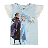 Disney Frozen 2 Eiskönigin Elsa Anna Mädchen T-Shirt, hellblau (116)