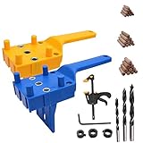 Holz Dübel Jig Punch Locator Bohrer Führer Handheld Holzbearbeitung Taschenloch Jig Kit Bohrloch Puncher for Holz Dübelgelenke (Color : 1 PC Blue Locator)