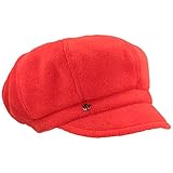 LOEVENICH Damen Winter-Ballonmütze |Schirmmütze | Winter-Mütze aus warmen Polar Soft Fleece – Knautschbar mit Gummizug (One Size, Feuer)