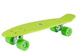 HUDORA - Kinder 12136 Retro Skateboard, zitrone grü