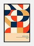 Bauhaus 1919 geometrische abstrakte Retro-Wandkunst-Bilddekoration, nordische Poster und Drucke, rahmenlose Leinwandmalerei A6 60x90