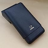 ZGQA-GQA Zigarren-Etui für 4 Finger, aus Kohlefaser und Zedernholz, tragbar, Schw