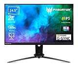 Acer Predator XB253QGP Gaming Monitor 24,5 Zoll (62 cm Bildschirm) Full HD, 144Hz, Fast LC 2ms (G2G), 2xHDMI 2.0, DP 1.2a, höhenverstellbar, drehbar, GSync Compatible, HDMI VRR