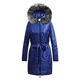 Mymyguoe Winterjacke Damen Übergangsjacke Fleecejacke Steppmantel Steppjacke Kurz mit Kapuze Warm Winterparka Wintermantel Daunen Jacke Fleece Parka Plüschmantel F