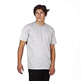 Herren T-Shirt Basic Oversized Tee, einfarbiges Männer Oberteil mit weitem Schnitt (Grau, L)