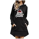 Dasongff Damen Pullover Kleid Festkleider Große Größen Weihnachten Jumperkleid Weihnachtskleid Abendkleid Xmas Wickelkleid Minikleid Christmas Partykleid Sweatshirt Christmas Partyk