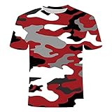 FrüHling/Sommer Mode Herren Camouflage Outdoor Sports Kurzarm Bedrucktes Mode T-S