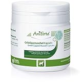 AniForte Grünlippmuschel Kapseln für Hunde 100 Stück - Gelenktabletten für Hunde in Vollfettqualität 10,2%, Glycosaminoglycane 3,3%, Tabs mit Grünlippmuschelpulver, unterstützt Gelenkfunk