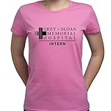 Grey Sloan Memorial Hospital Intern Grey Anatomy Damen T-Shirt Rosa L