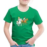 Spreadshirt Bibi Und Tina Ausritt Mit Amadeus Und Sabrina Kinder Premium T-Shirt, 122-128, Kelly G