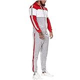 Graceyo Herren Jogginganzug Sportanzug Trainingsanzug Sweatshirt Tops Pants 2pcs Sets für Männer Laufanzug Gym Fitness Outdoor Hausanzug Freizeitanzug Fitnessanzug