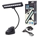 FoneBoy® Orchesterlampe zum Anklippen, Licht für Notenständer / Notenpult, LED-Lampe, betrieben durch Batterie oder USB-Netzteil (Adapter inklusive)