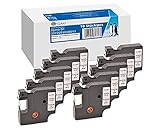 G&G Schriftband 10 x -VORTEILSPACK- kompatibel mit Dymo D1/ 45013/ S0720530 (12mm x 7m) Schwarz auf weiß