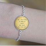 BAB Peter Pan Armbänder mit englischsprachigem Zitat „All The World is faiith and Trust and Pixie dust – Literaturschmuck