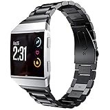 Syxinn Kompatibel mit Fitbit Ionic Armband, Edelstahl Metall Ersatz Uhrenarmbänd Sportband Armbänder für Ionic W