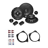 Hifonics VX 6.2E Lautsprecher mit Einbauset passend für Seat Ibiza II 1999-2002 Türen vorne 400 Watt 165mm 2 Wege Komp