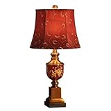 YNHNI Nachttischlampen Hochzeit Tischlampe Schlafzimmer Nachttischlampe Retro Kreative Warme Romantische Hochzeitsraum Rot Hochzeit Tischlampe Studie Tischlampe Nachttischlamp