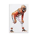 Jamie Collins – Browns MLB American FootballHD klassische Filmposter, Leinwand, Dekoration, Gemälde, Weihnachtsdekoration, geeignet für Büro, Wohnzimmer, Schlafzimmer, 60 x 90