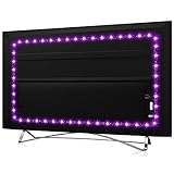 LED TV Hintergrundbeleuchtung für fernseher 32-60 Zoll, Hamlite 2.5M LED Streifenleuchten USB W-förmiges Kurvendesign, 18 Farben Ändern der TV-Hintergrundbeleuchtung Bias Lighting…