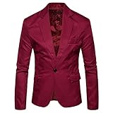 DaDuo Anzüge Herren Slim Fit Langarm Einfarbig/Drucken Jacke Herren Business Gastgeber Bankett Hochzeit Leistung Anzüge Jacke Herren Klassisch Revers Anzüge H