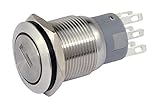 Schlüsselschalter Metall 19 mm, 2 x Schliesser, 2 x Ö
