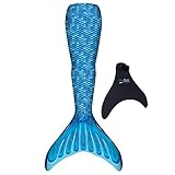Fin Fun RTLM-MF-BLU-YLXL Meerjungfrau Flosse Größe L/XL, Monoflosse und Fischschwanz, für sichere Schwimmer ab 6 Jahren, b