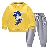 Herbst- und Wintersportanzug für Jungen Mädchen,Baumwolle Cartoon Tier Drucken Pullover Sweatshirts,Alter 2-14Jahre (A1,150)