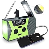 Vokida Kurbelradio Weltempfänger Survival Ausrüstung Solar Radio Kurbel Notfall Dynamo Notfallradio Notradio Kurbelladegeräte Taschenlampe Lesen Handkurbel Outdoor Camping Lampe Wetterradio 4000