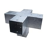 Holzverbinder T-Form für 5x Balken 90x90 Pfostenecke Pfostenverbinder von Gartenpirat®