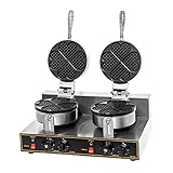 Elektrischer 1200W Edelstahl Waffeleisen mit 4 Scheiben, Antihaft-Kochplatten und Einstellbarer Temperaturregelung